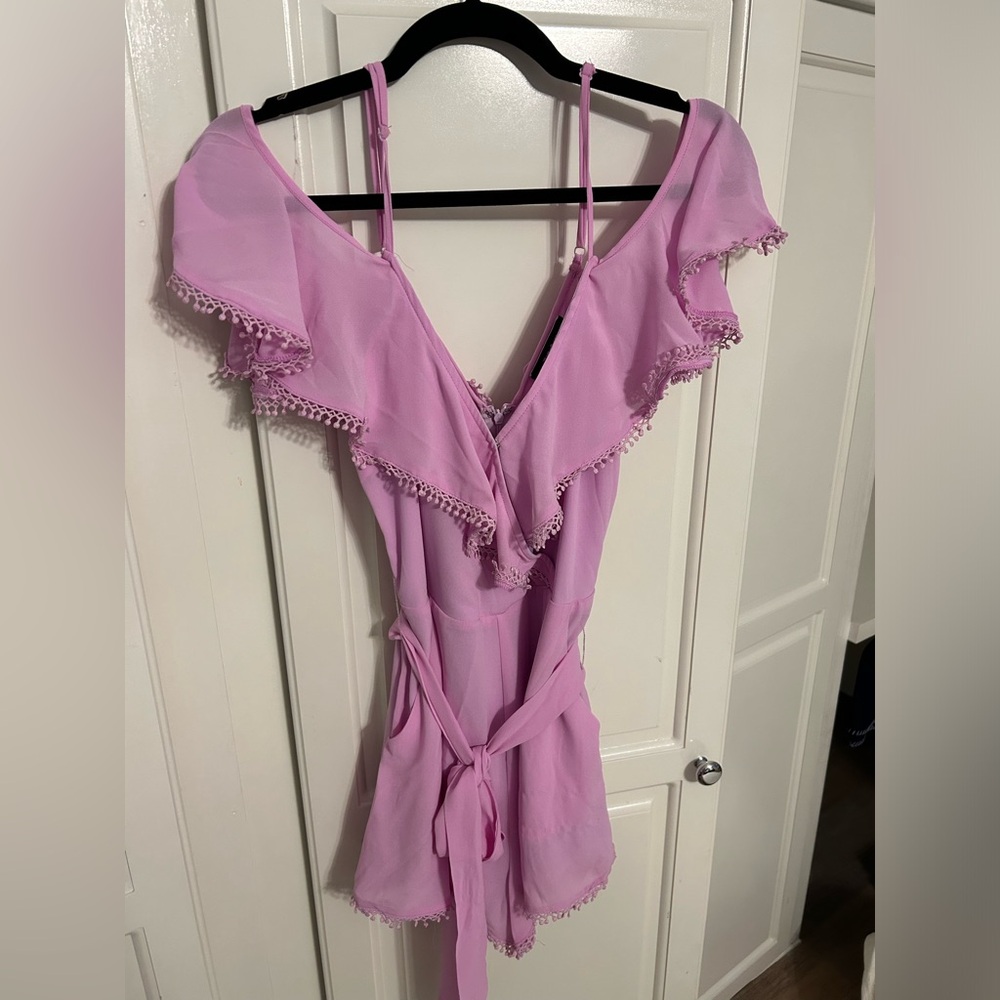 Romper-cold shoulder-beautiful lavender/pink color